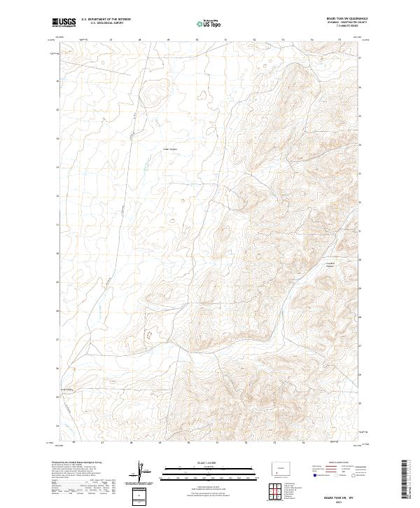 Boars Tusk SW topographic map thumbnail