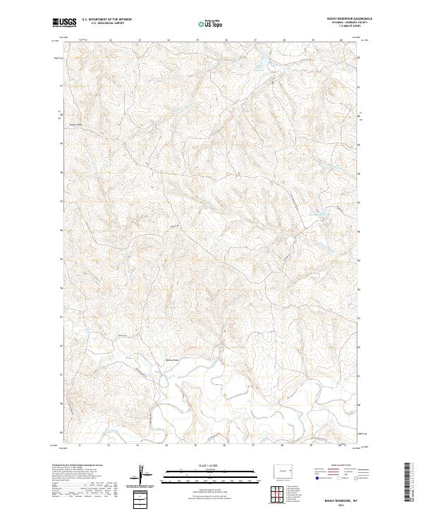 Boggy Reservoir topographic map thumbnail