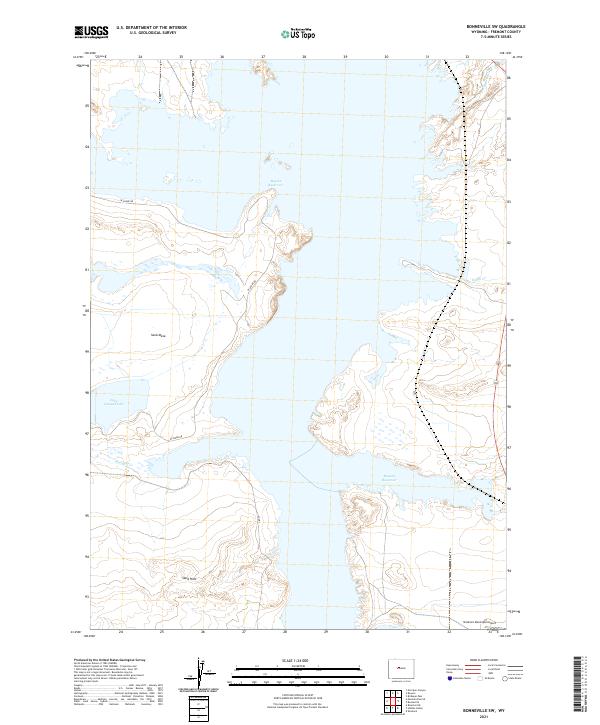 Bonneville SW topographic map thumbnail