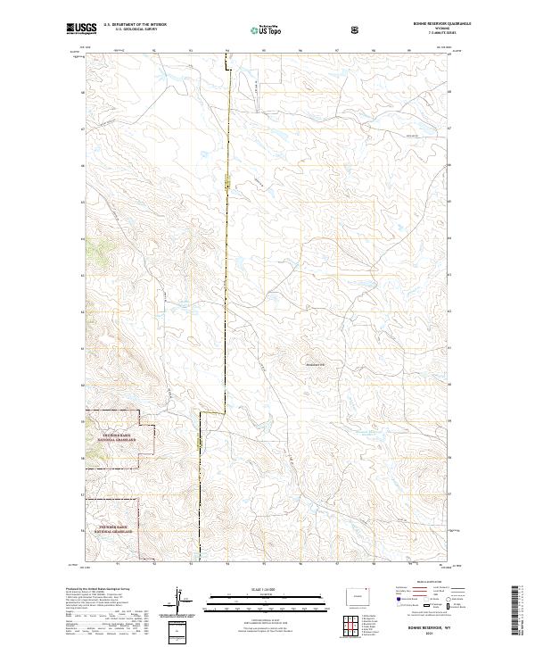 Bonnie Reservoir topographic map thumbnail