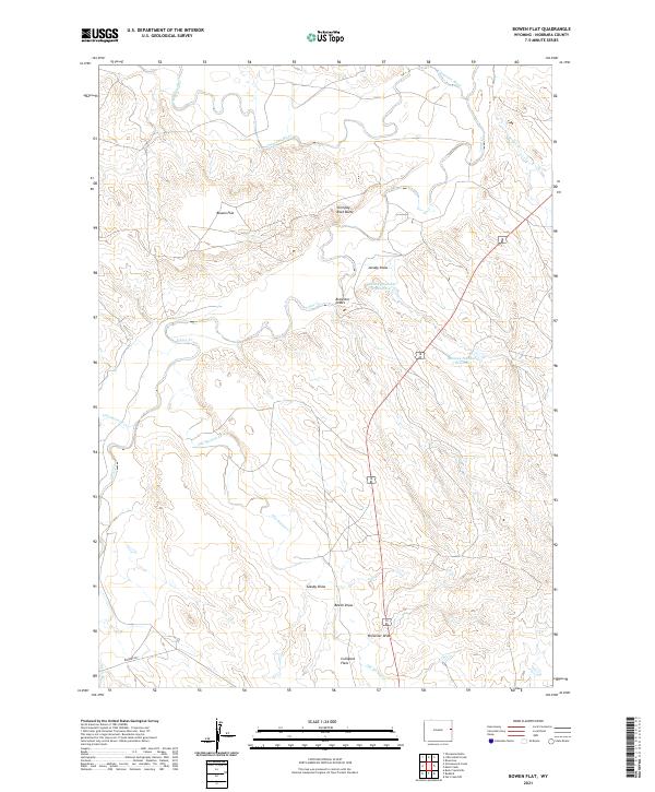 Bowen Flat topographic map thumbnail