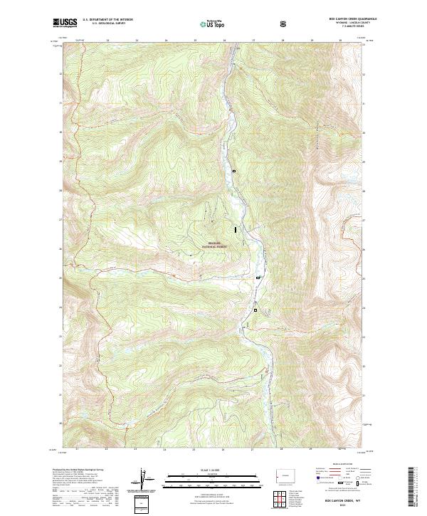 Box Canyon Creek topographic map thumbnail