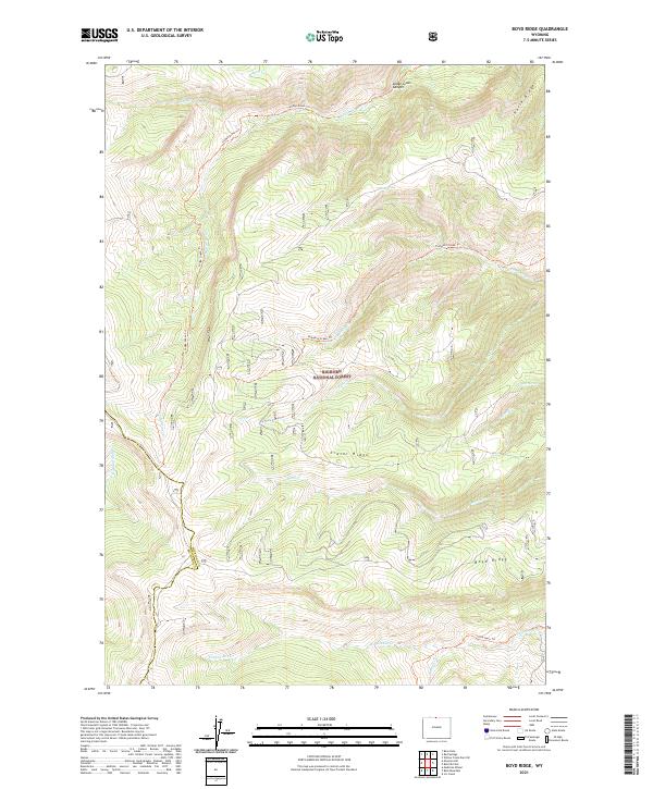 Boyd Ridge topographic map thumbnail