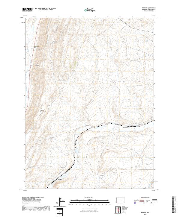 Bridger topographic map thumbnail
