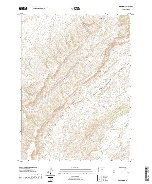 Bridger Pass 2021 topographic map thumbnail