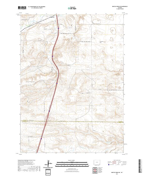 Bristol Ridge NE topographic map thumbnail