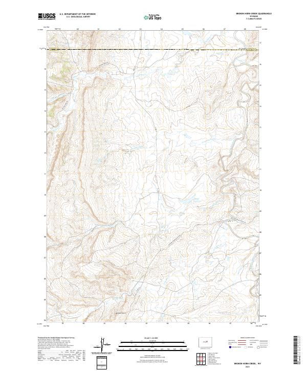 Broken Horn Creek topographic map thumbnail
