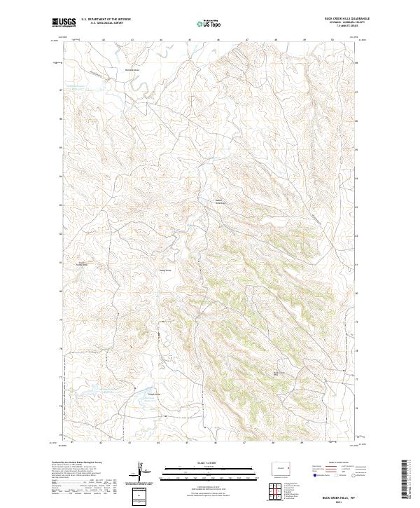 Buck Creek Hills topographic map thumbnail