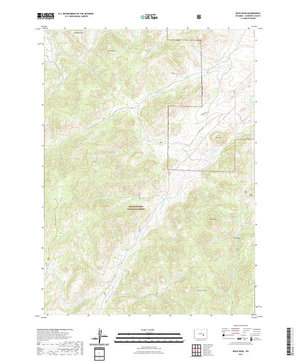 Buck Peak topographic map thumbnail