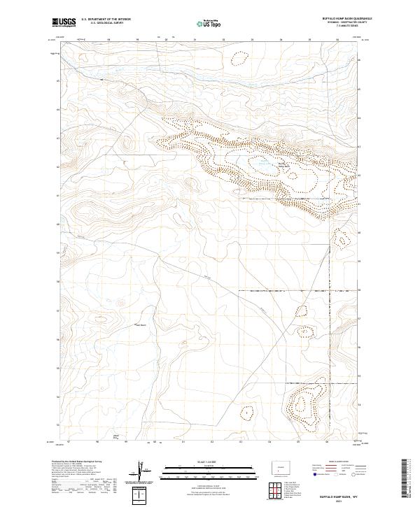 Buffalo Hump Basin topographic map thumbnail