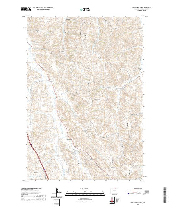 Buffalo Run Creek topographic map thumbnail