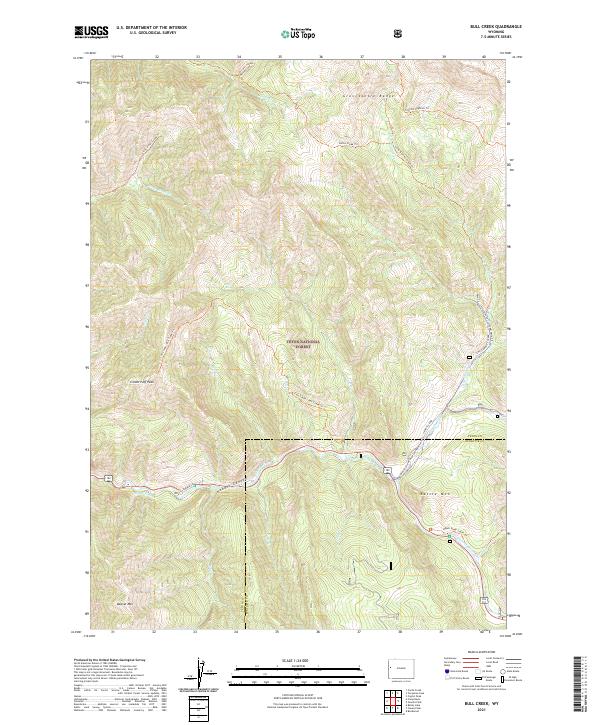 Bull Creek topographic map thumbnail