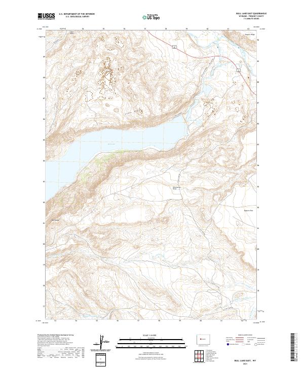 Bull Lake East topographic map thumbnail