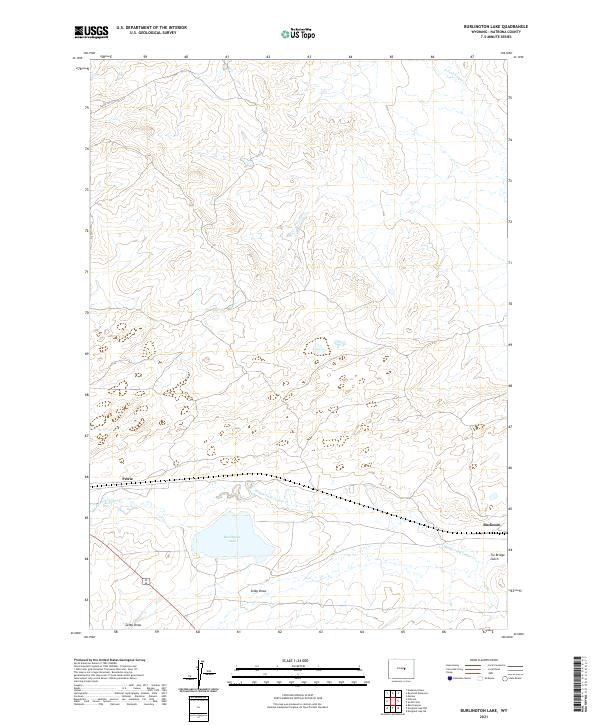 Burlington Lake topographic map thumbnail
