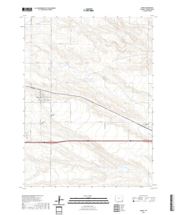 Burns topographic map thumbnail