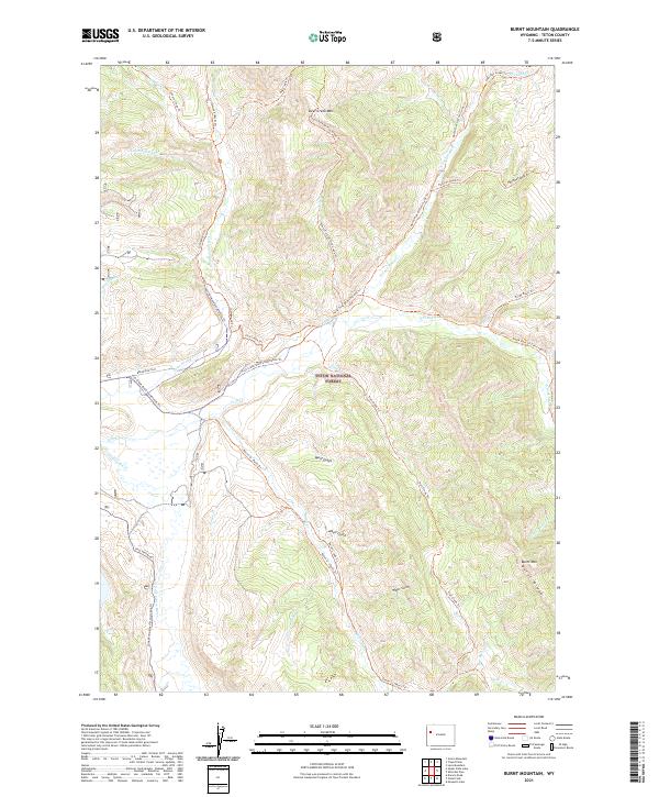 Burnt Mountain topographic map thumbnail