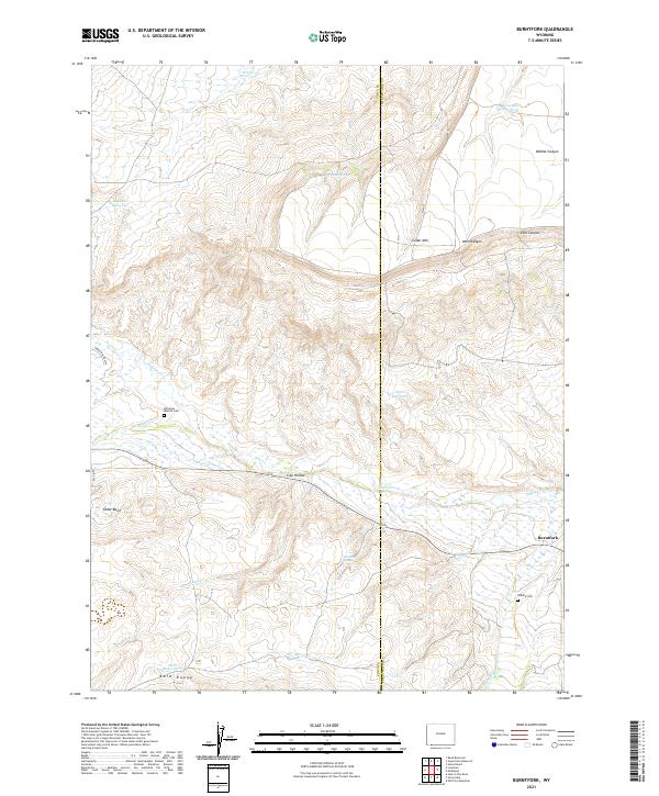 Burntfork topographic map thumbnail