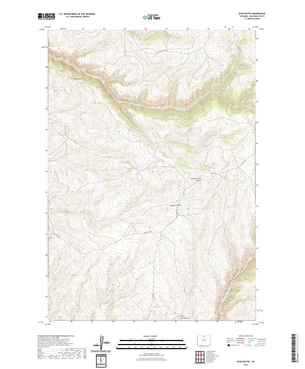 Bush Butte topographic map thumbnail