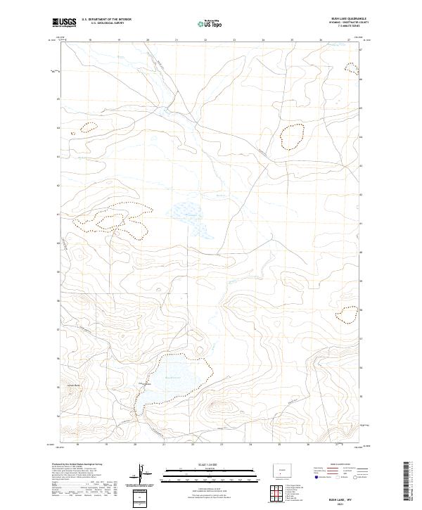Bush Lake topographic map thumbnail