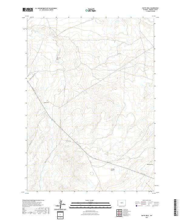 Butte Well topographic map thumbnail