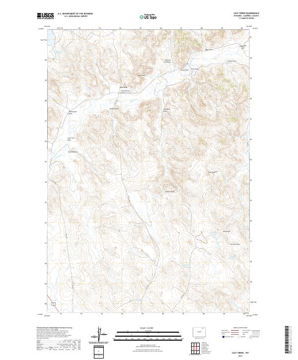 Calf Creek topographic map thumbnail