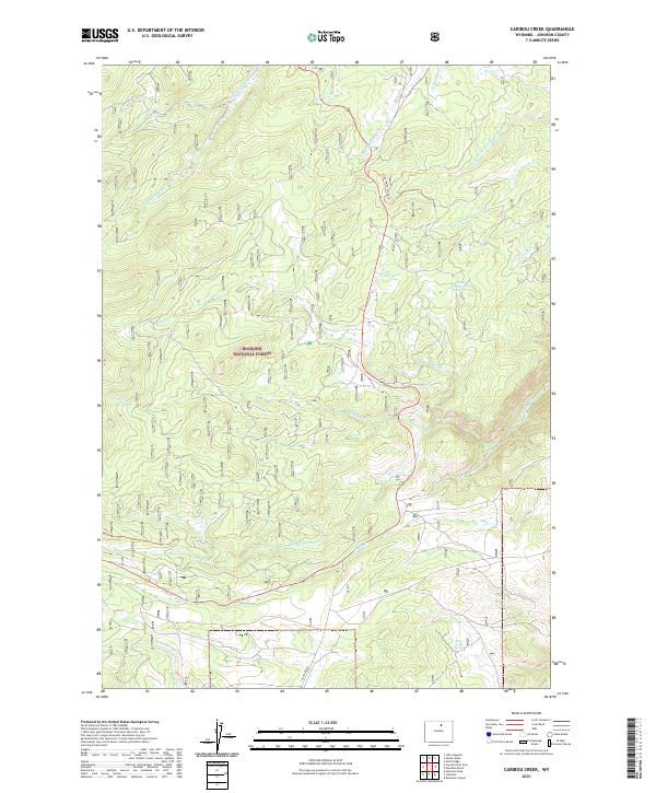 Caribou Creek topographic map thumbnail
