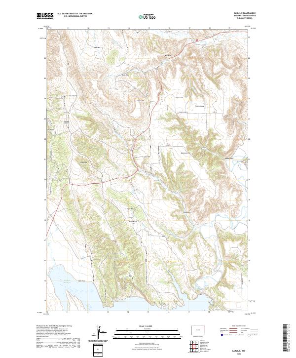 Carlile topographic map thumbnail