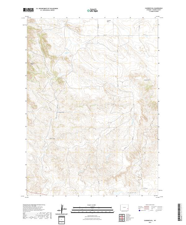 Casebier Hill topographic map thumbnail