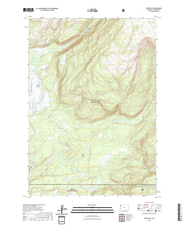 Cave Falls topographic map thumbnail