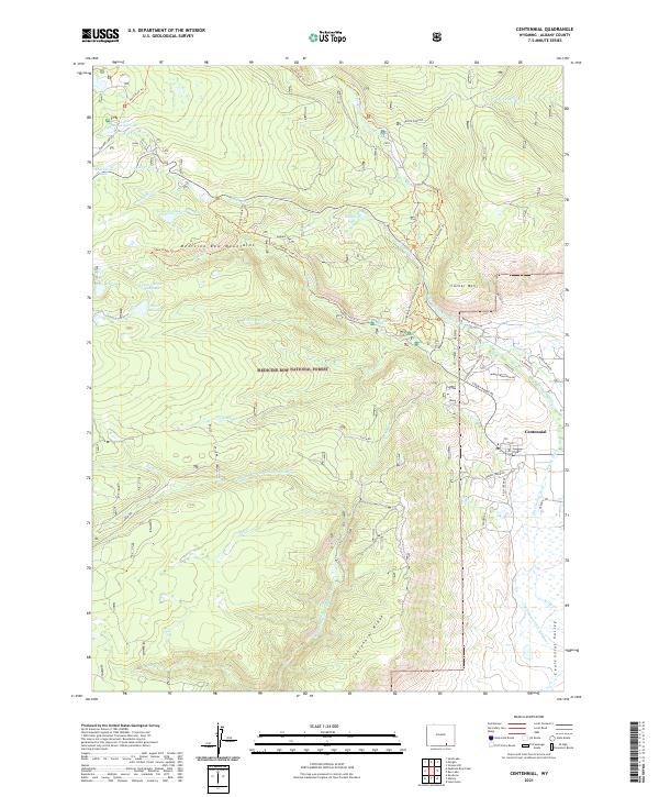 Centennial topographic map thumbnail