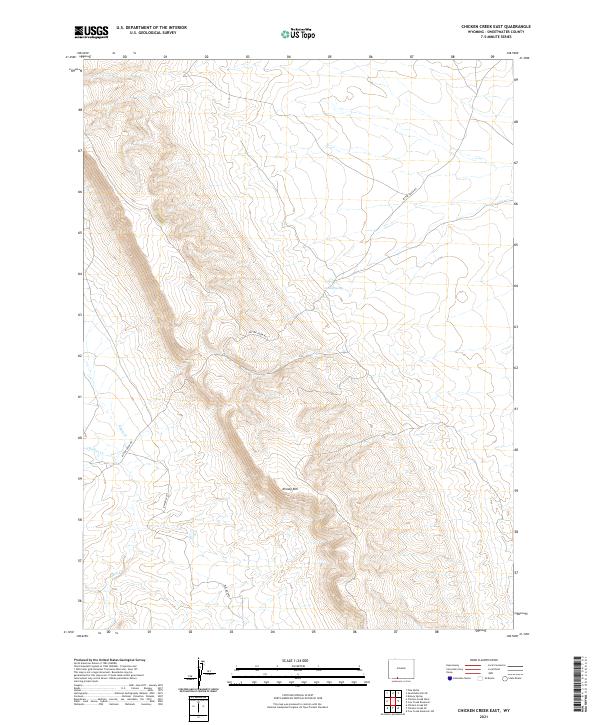 Chicken Creek East topographic map thumbnail