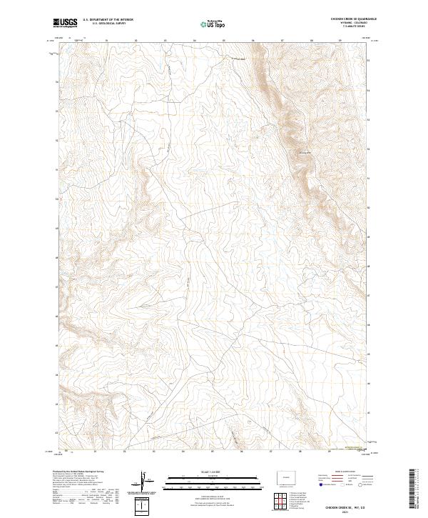 Chicken Creek SE topographic map thumbnail