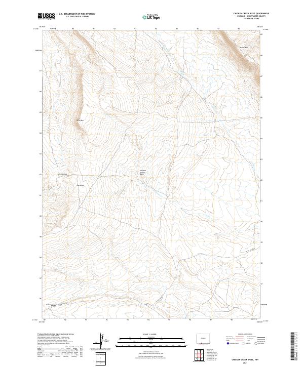 Chicken Creek West topographic map thumbnail