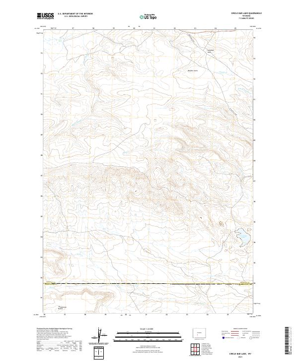 Circle Bar Lake topographic map thumbnail