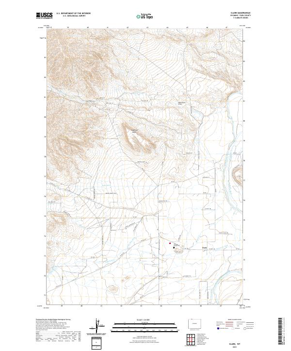 Clark topographic map thumbnail
