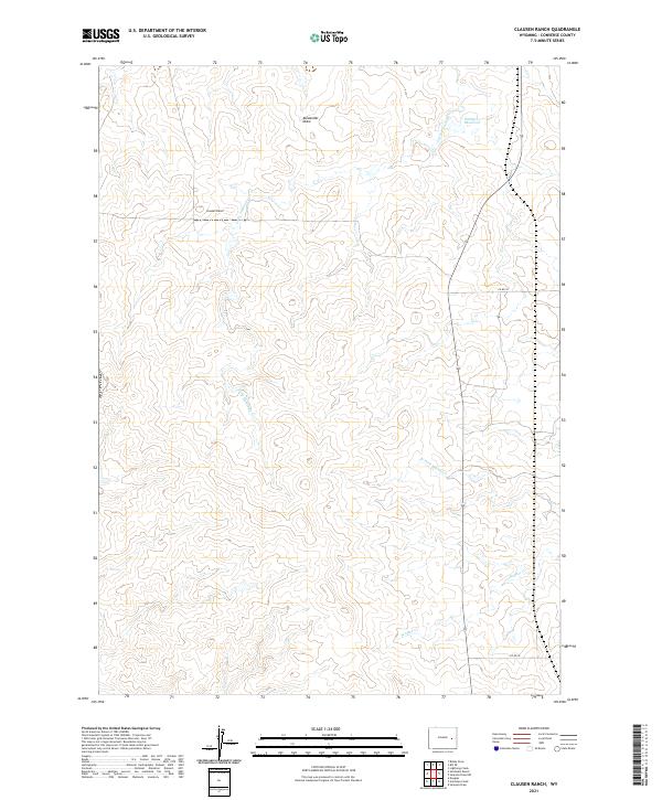 Clausen Ranch topographic map thumbnail