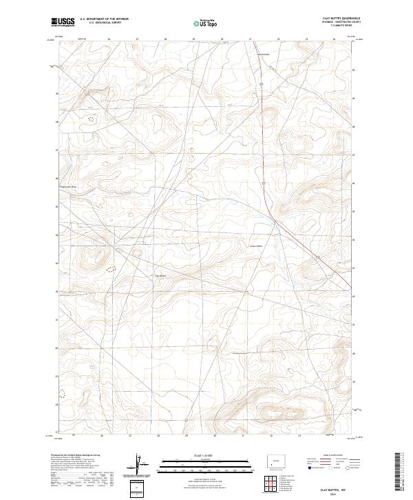 Clay Buttes topographic map thumbnail
