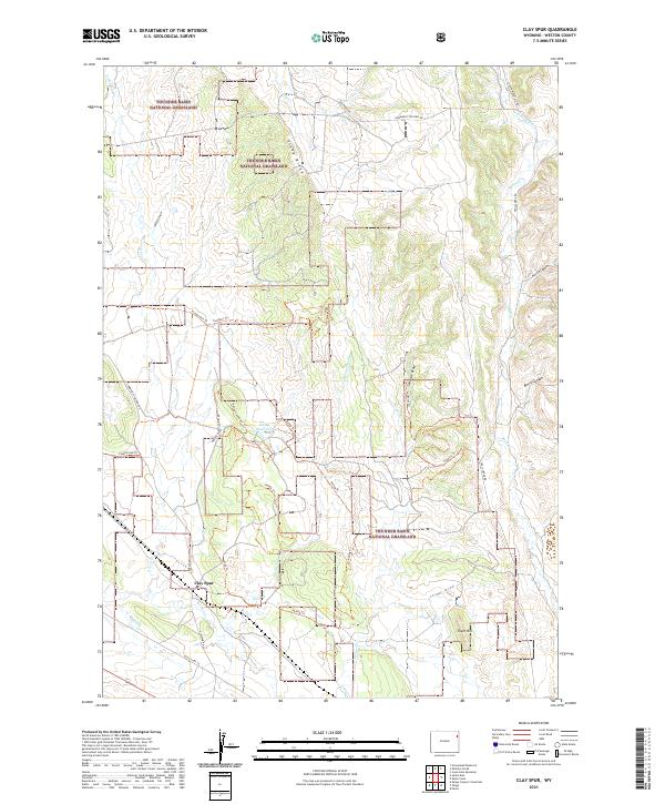 Clay Spur topographic map thumbnail