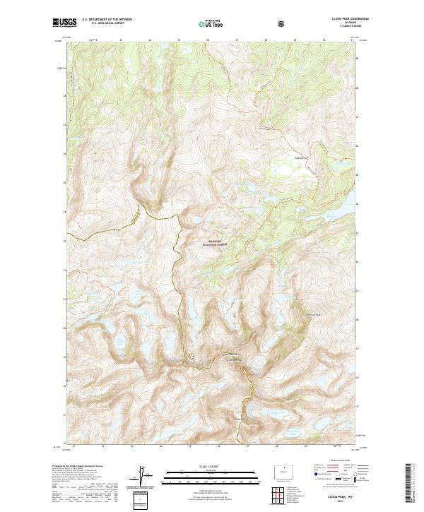 Cloud Peak topographic map thumbnail