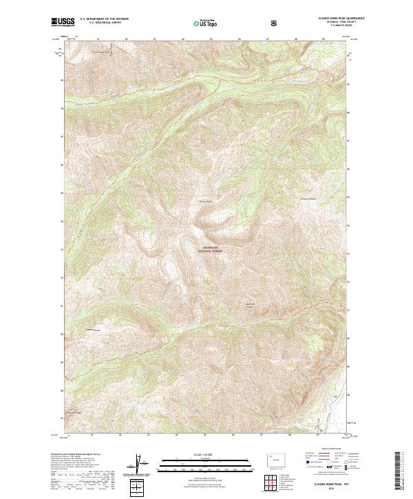 Clouds Home Peak topographic map thumbnail
