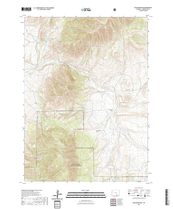 Coad Mountain topographic map thumbnail