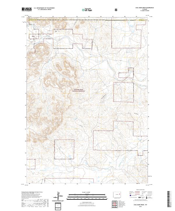 Coal Bank Draw topographic map thumbnail