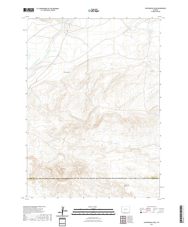 Continental Peak topographic map thumbnail