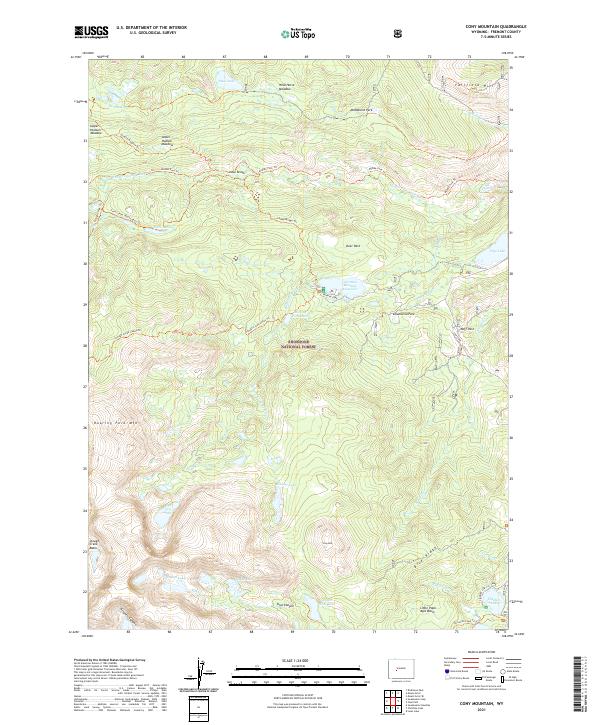 Cony Mountain 2021 topographic map thumbnail