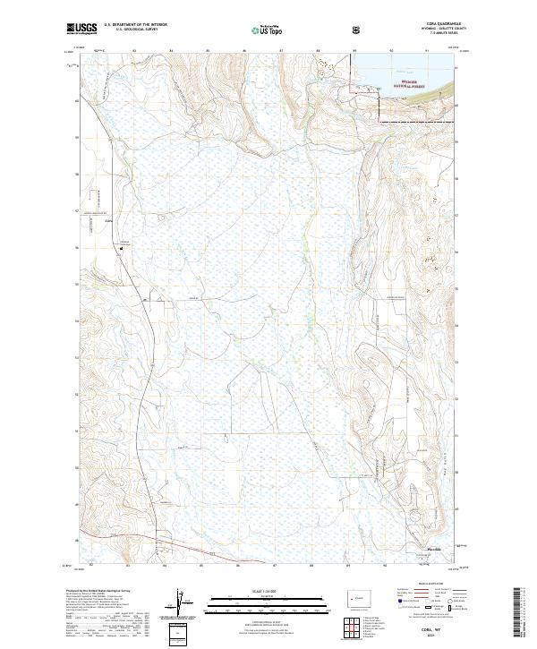 Cora topographic map thumbnail