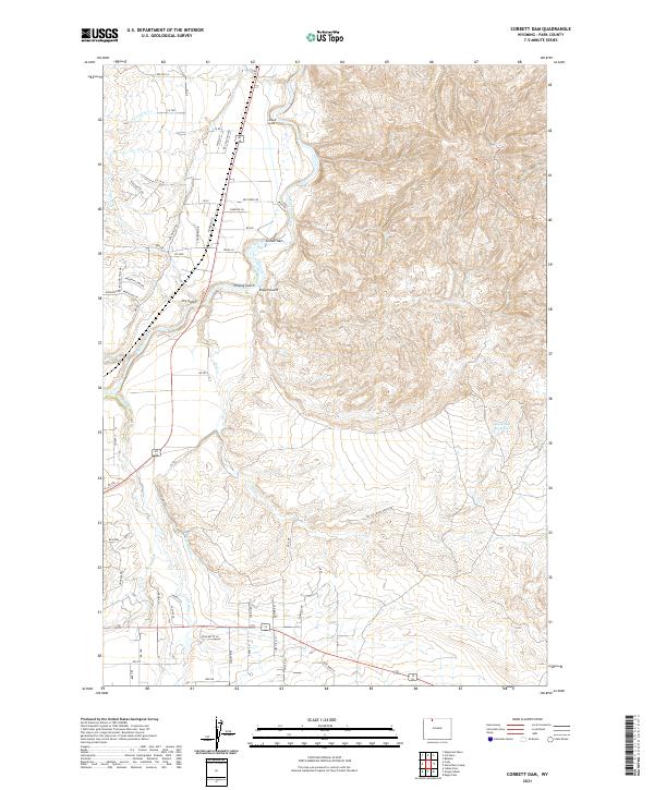 Corbett Dam topographic map thumbnail
