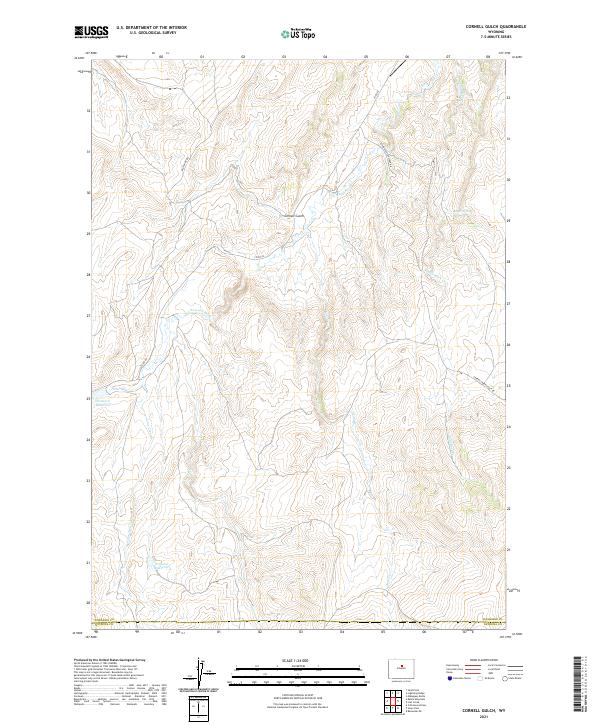 Cornell Gulch topographic map thumbnail