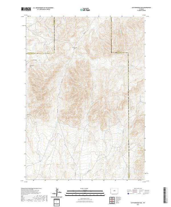Cottonwood Pass topographic map thumbnail