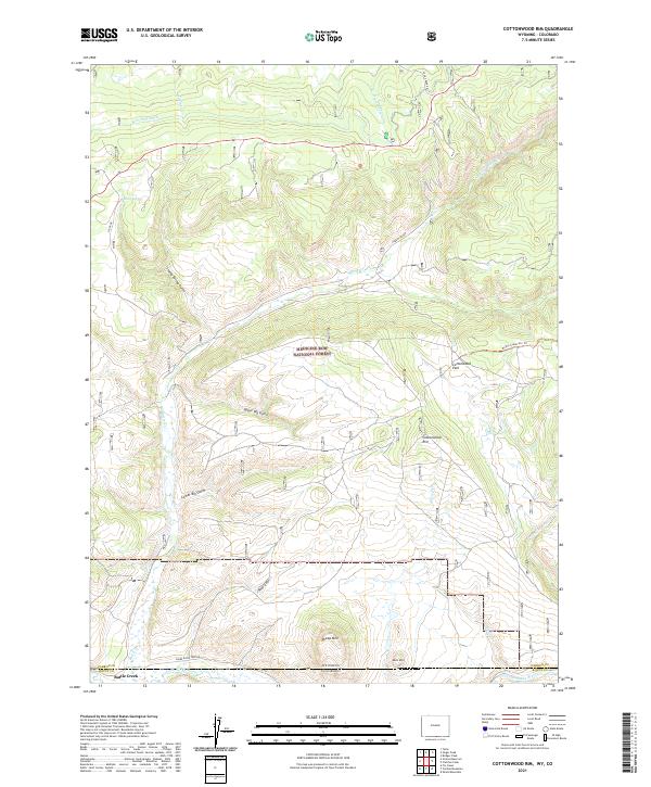 Cottonwood Rim topographic map thumbnail