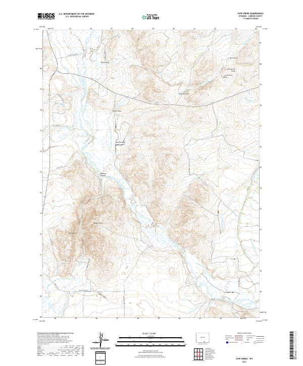 Cow Creek topographic map thumbnail